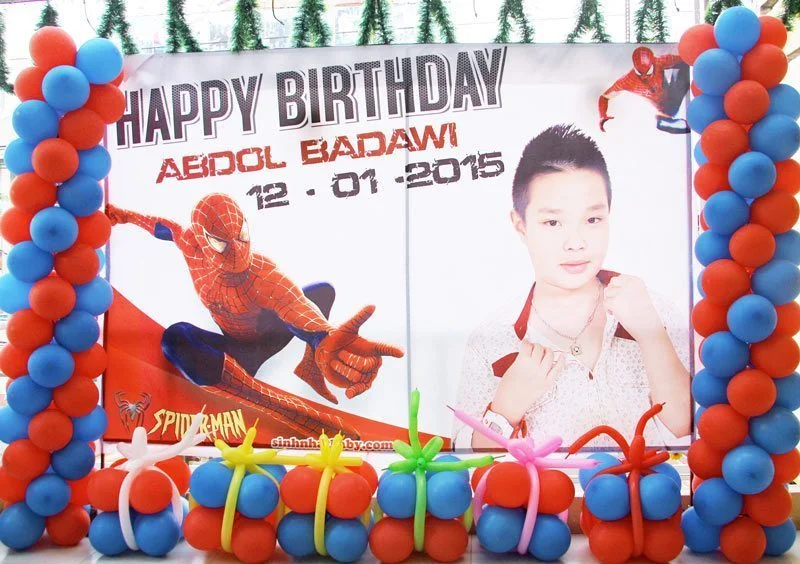 backdrop-san-khau-sinh-nhat-spiderman backdrop sân khấu sinh nhật