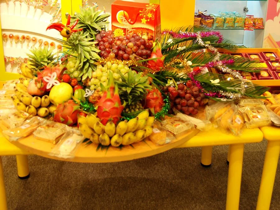 bày cỗ trung thu