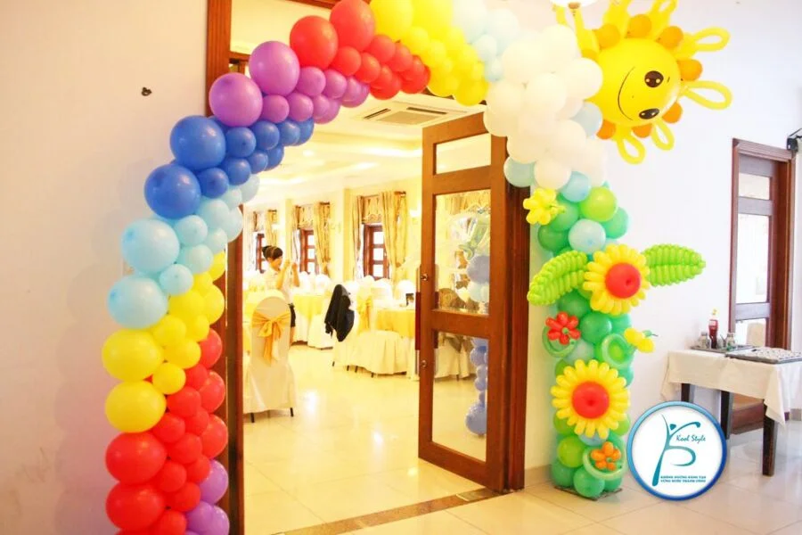 cong-bong-bong-sinh-nhat-sac-mau-6514 Cổng Bong Bóng Sinh Nhật CẦU VỒNG