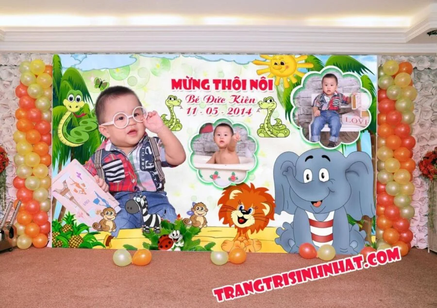 trang tri san khau sinh nhat