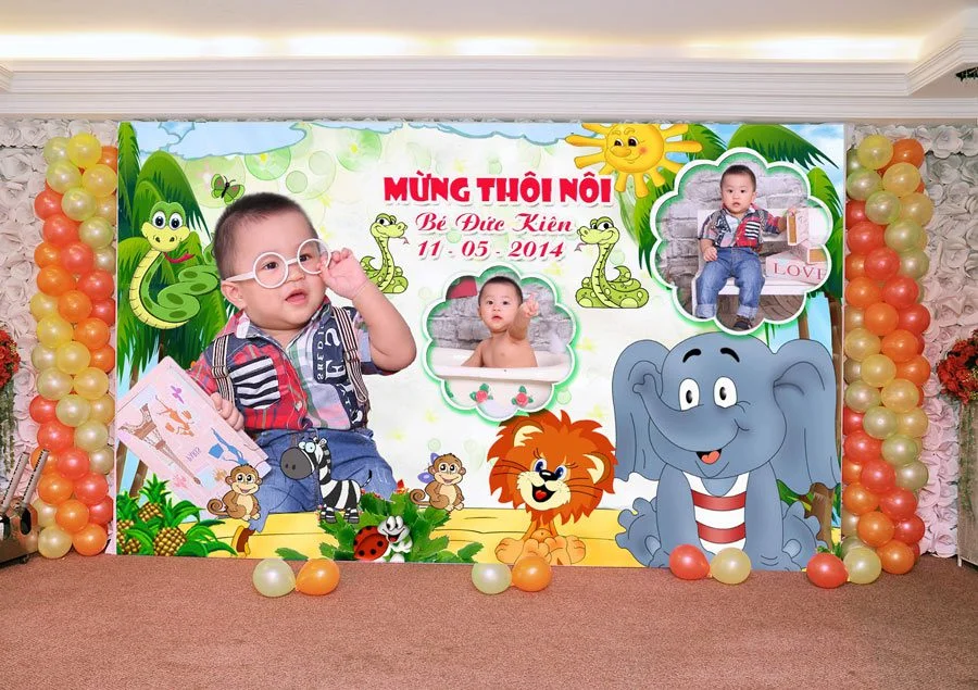trang-tri-san-khau-sinh-nhat-thoi-noi-1 trang trí sân khấu sinh nhật thôi nôi