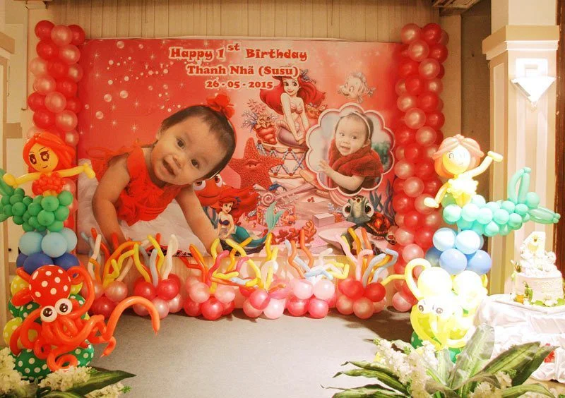 trang trí sân khấu thôi nôi