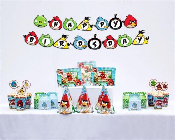 Set trang trí sinh nhật giá rẻ Angry Birds
