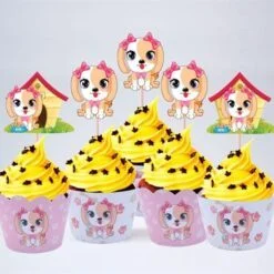 Vỏ bánh cupcake bé gái tuổi chó