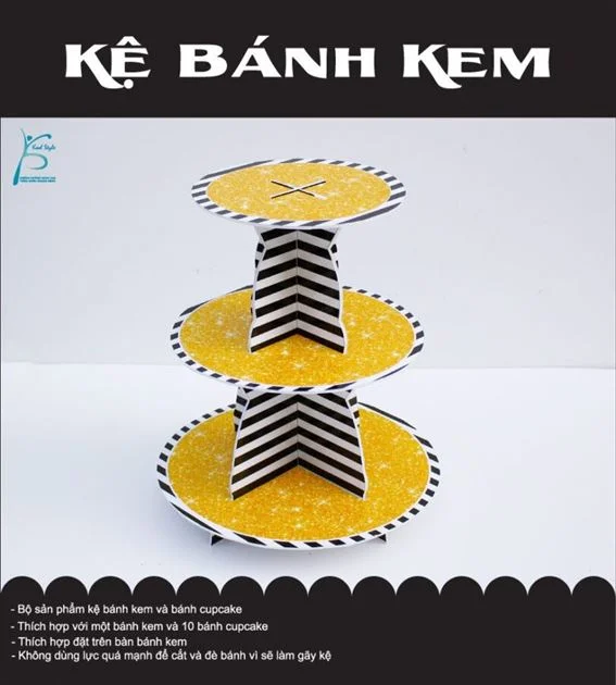 bia-ke-banh-kem-mau-den-kim-tuyen Bộ kệ bánh kem màu vàng đen