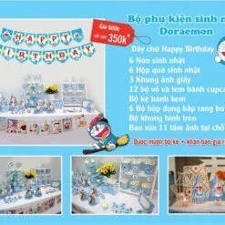 Sét phụ kiện thôi nôi cho bé Doraemon