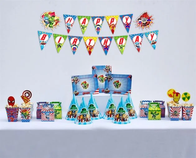 bo-set-phu-kien-sinh-nhat-avenger Set trang trí sinh nhật giá rẻ Avengers