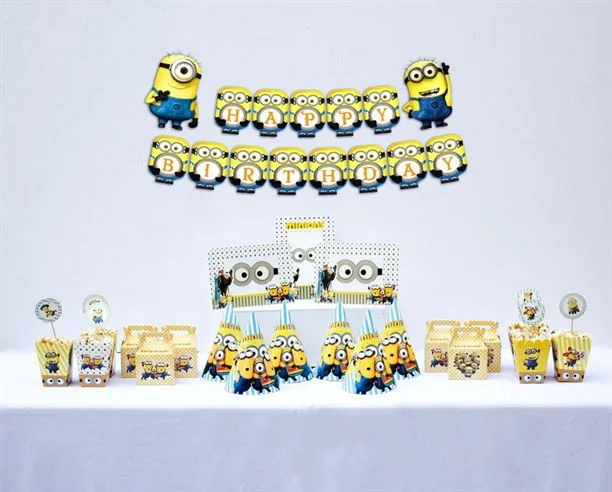 bo-set-phu-kien-trang-tri-sinh-nhat-be-trai-minion Set trang trí sinh nhật Minion