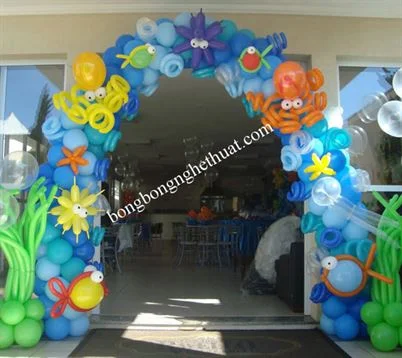 Cổng Bong Bóng Sinh Nhật Đại Dương Xanh
