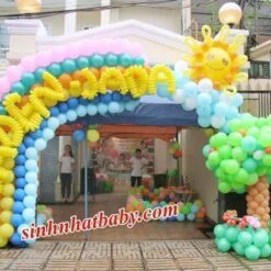 Cổng Bong Bóng Sinh Nhật SẮC MÀU CẦU VỒNG