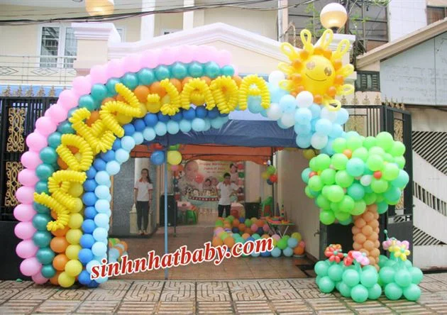 cong-bong-bong-sinh-nhat-bay-sac-cau-vong-2749 Cổng Bong Bóng Sinh Nhật SẮC MÀU CẦU VỒNG
