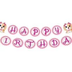 Dây chữ Happy Birthday bé gái tuổi chó