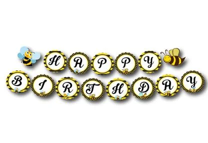 day-chu-happy-birthday-be-ong-mau-vang-den-1 Tem dây chữ Happy Birthday bé Ong