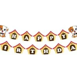 Dây chữ Happy Birthday bé trai tuổi chó