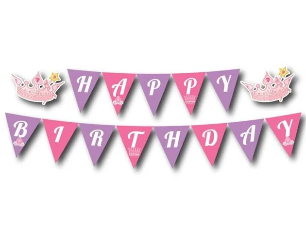 day chu happy birthday cong chua mau hong tim Dây chữ Happy Birthday Công Chúa màu hồng tím
