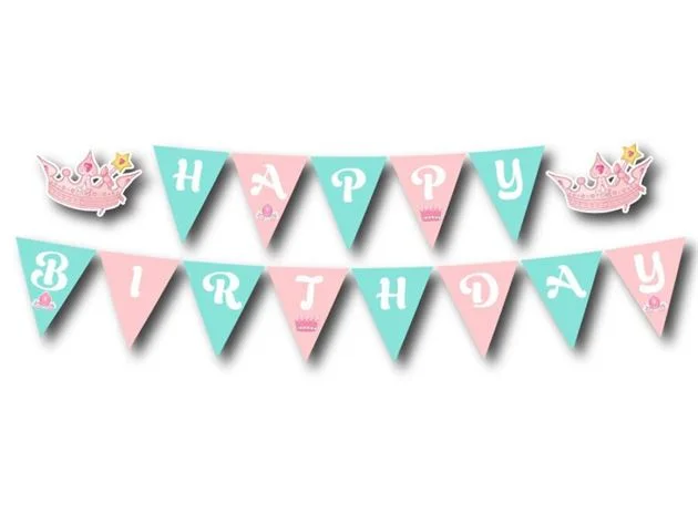 Tem dây chữ Happy Birthday Công Chúa