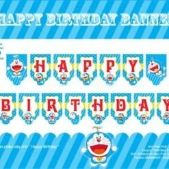 Dây chữ Happy Birthday Doraemon