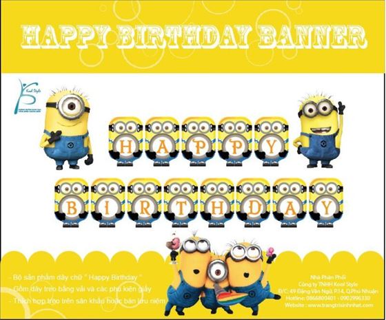 Dây Chữ Happy Birthday  Minion