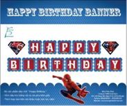 Dây Chữ Happy Birthday Spiderman ( Người Nhện )