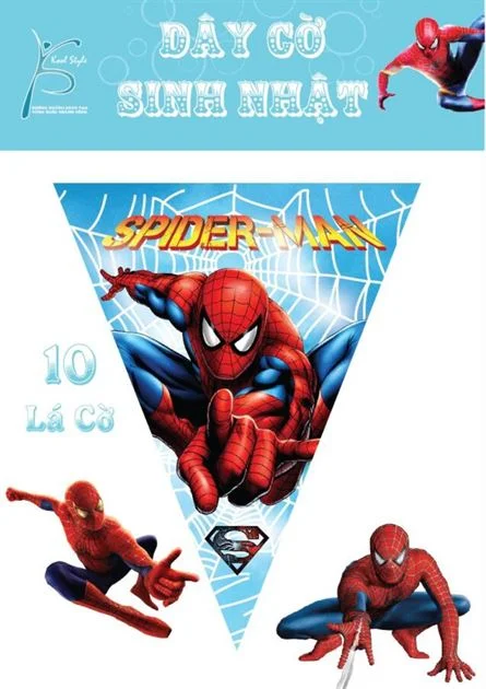 day-co-sinh-nhat-spiderman-4537-1 Dây Cờ Sinh Nhật người nhện - Spiderman