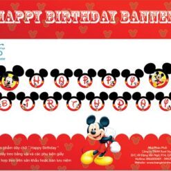 Dây chữ Happy Birthday Chủ Đề Mickey