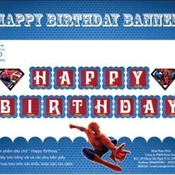 Dây Chữ Happy Birthday Spiderman