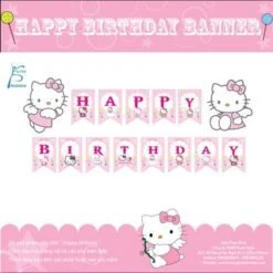 Dây chữ Happy Birthday chủ đề Kitty