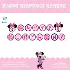 Dây chữ Happy Birthday Chủ Đề Minnie
