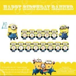 Dây banner Happy Birthday Minion