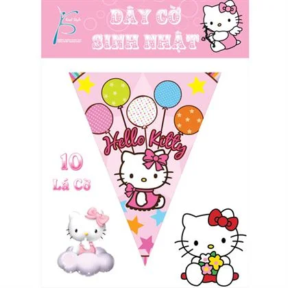 daycosinhnhatkitty-6168 Dây Cờ Sinh Nhật Chủ Đề Kitty