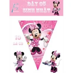 Dây Cờ Sinh Nhật Chủ Đề Minnie