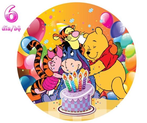 Đĩa Giấy Sinh Nhật Gấu Pooh