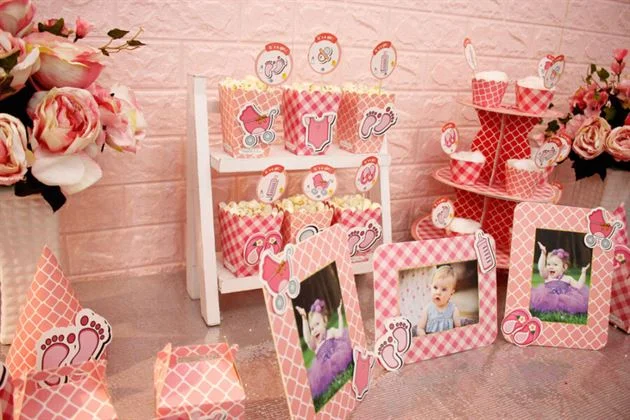Full set Baby Girl trang trí sinh nhật bé