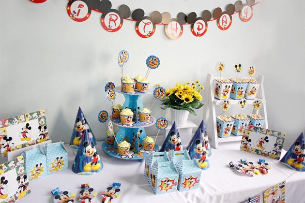 Bộ phụ kiện sinh nhật cho bé Mickey