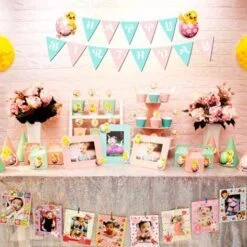 Full set bé gái tuổi gà màu hồng xanh min