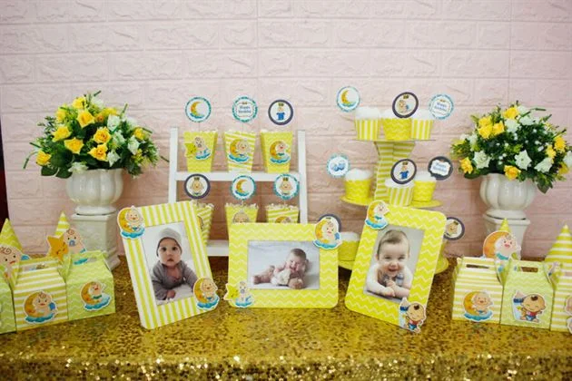 full-set-baby-boy-mau-vang-hoang-gia Full set Baby Boy màu vàng hoàng gia trang trí sinh nhật bé