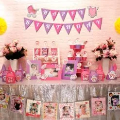 Full set baby girl màu hồng tím