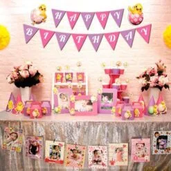 Full set bé gái tuổi gà màu hồng tím