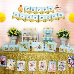 Full set bé trai tuổi gà màu xanh da trời