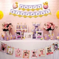 Full set bé gái tuổi gà màu tím chấm bi