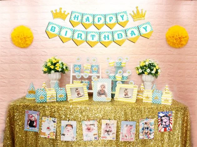 full-set-phu-kien-sinh-nhat-vuong-mien-be-trai-mau-xanh-min-vang Ful set vương miện bé trai màu xanh min vàng