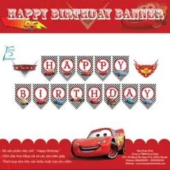Dây chữ Happy Birthday Chủ Đề Mc Queen
