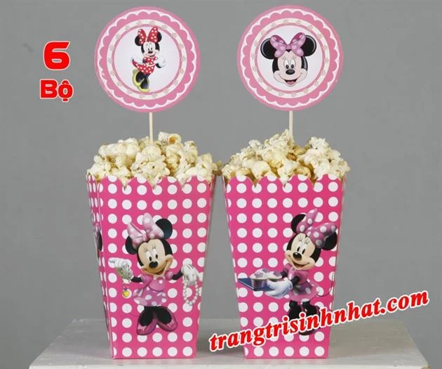 hop-bap-rang-bo-sinh-nhat-minnie-5454 Hộp Đựng Bắp Rang Bơ chủ đề Minnie