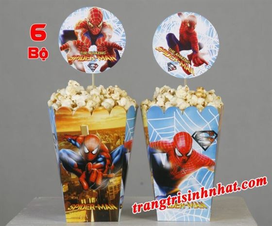 Hộp Đựng Bắp Rang Bơ chủ đề Spiderman