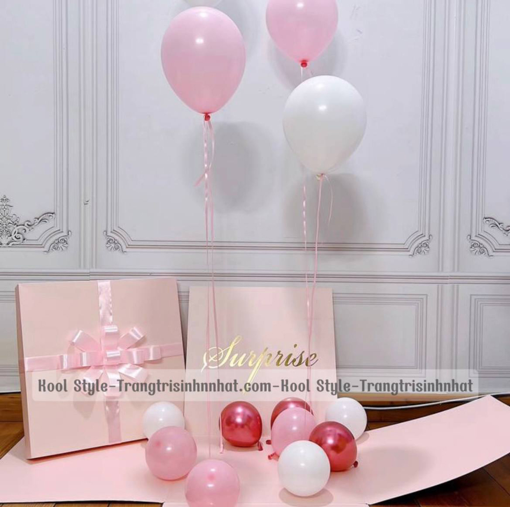 hop qua mo 3 canh bong bay mau hong hop qua mo 3 canh bong bay mau hong