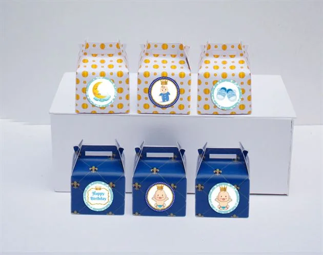 Hộp quà sinh nhật baby boy màu xanh hoàng gia