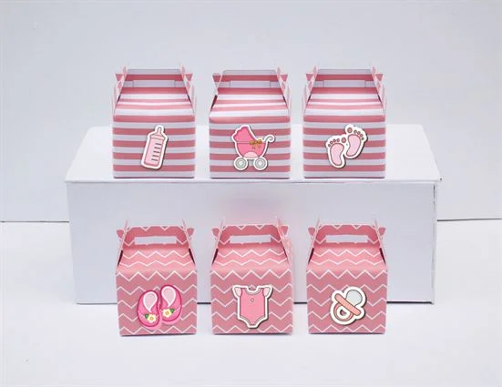 Hộp quà sinh nhật baby girl màu hống hoàng gia