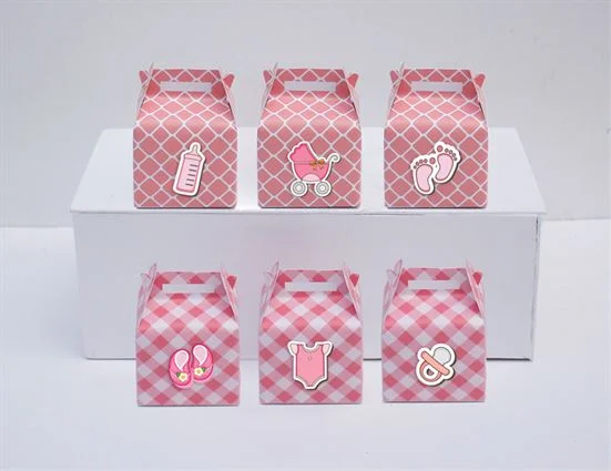 Hộp quà sinh nhật baby girl màu hống lưới