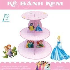 Kệ Bánh Kem Sinh Nhật Chủ Đề Công Chúa
