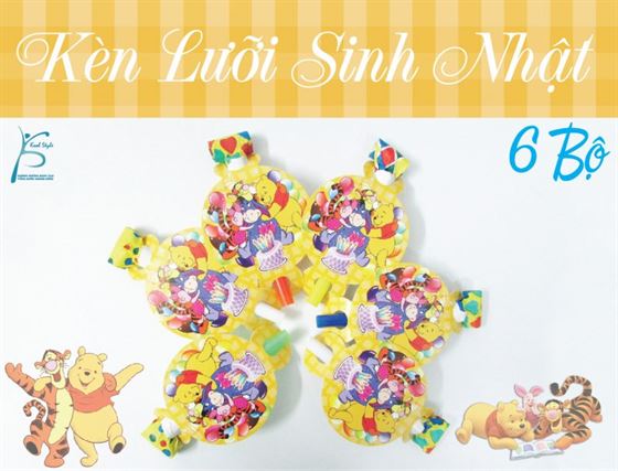 Kèn lưỡi sinh nhật chủ đề gấu Pooh